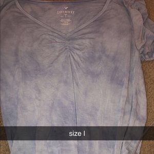 blue tie dye shirt
